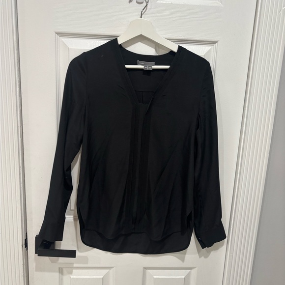 Vince Tops - VINCE. Black Silk V-Neck, Blouse Size XS